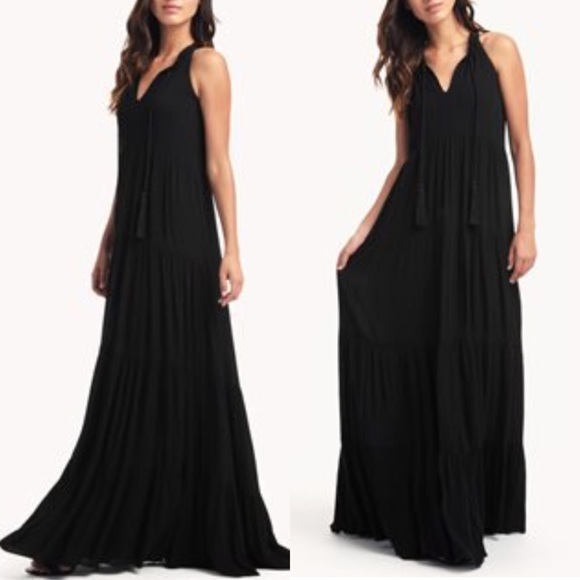 NWT Maternity-Friendly Ella Moss Black Maxi Dress - Picture 2 of 4